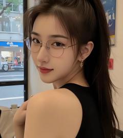 Ai绘画的高颜值气质眼镜妹，又纯又欲